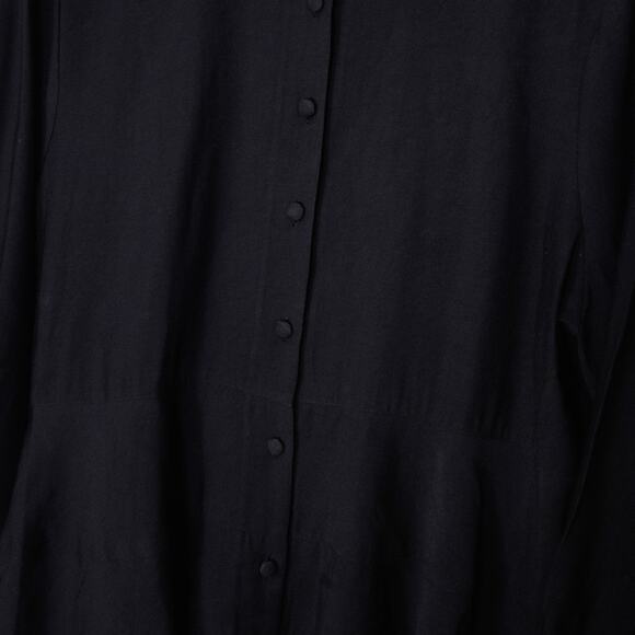 Pomander Place Women’s Black Tunic Shirt Minimalist Artisanal Slow Fashion XL - Picture 4 of 8